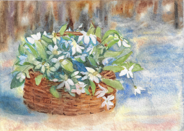 Snowdrops. Author's aquarelle original